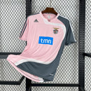Camisa Benfica Retrô 2007 - 2008 Rosa Cinza