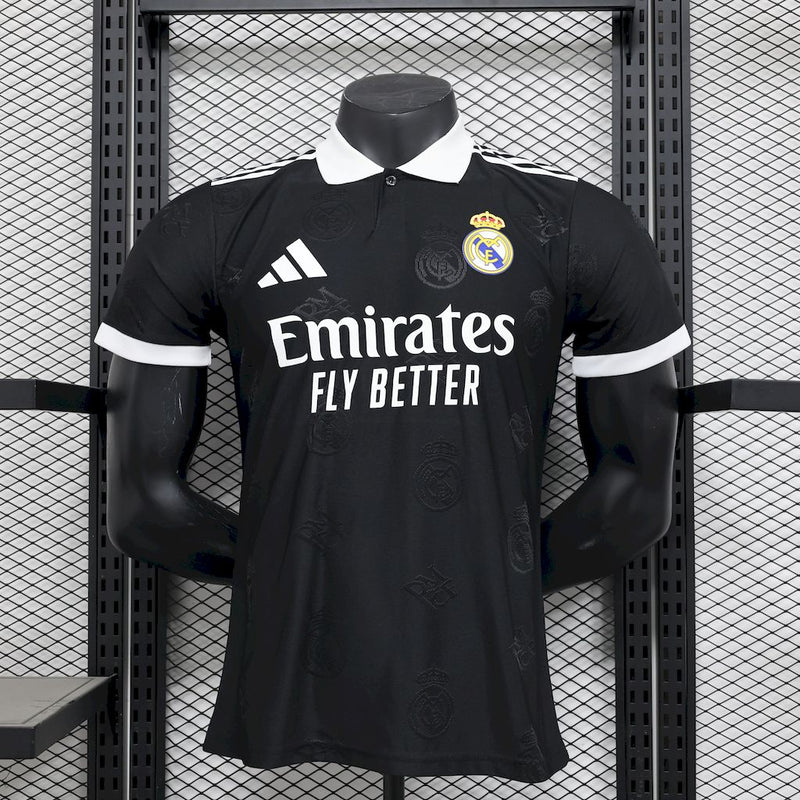 Camisa Real Madrid 25/26 - Adidas - Edição Especial Preta Jogador